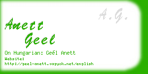 anett geel business card